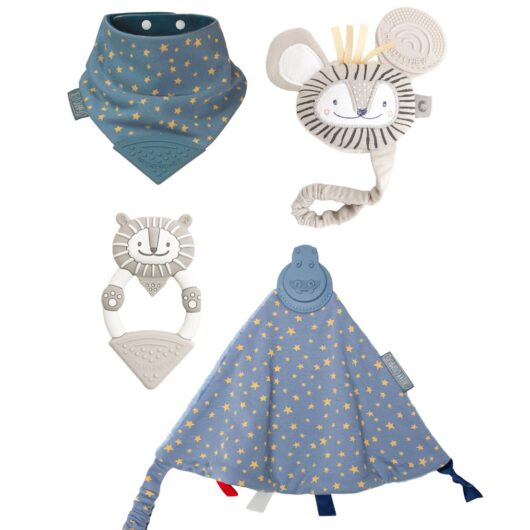 Cheeky Chompers Comfort & Chew Baby Teething Gift Set - Midnight Stars