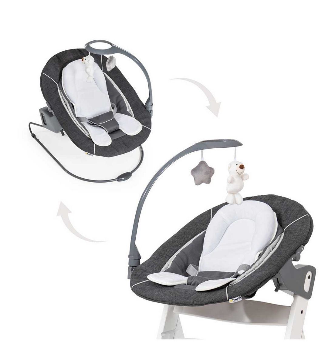 Hauck Alpha Bouncer Deluxe Melange Grey