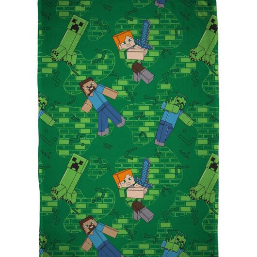 Minecraft Levels Fleece Rotary Blanket