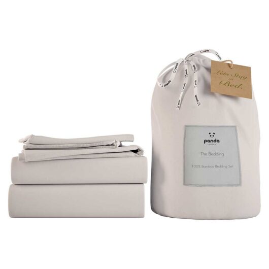 Panda 100% Bamboo Bedding Set - Pure White Double
