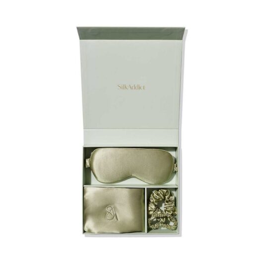Silk Addict 100 % Mulberry Silk Gift Set Olive Green