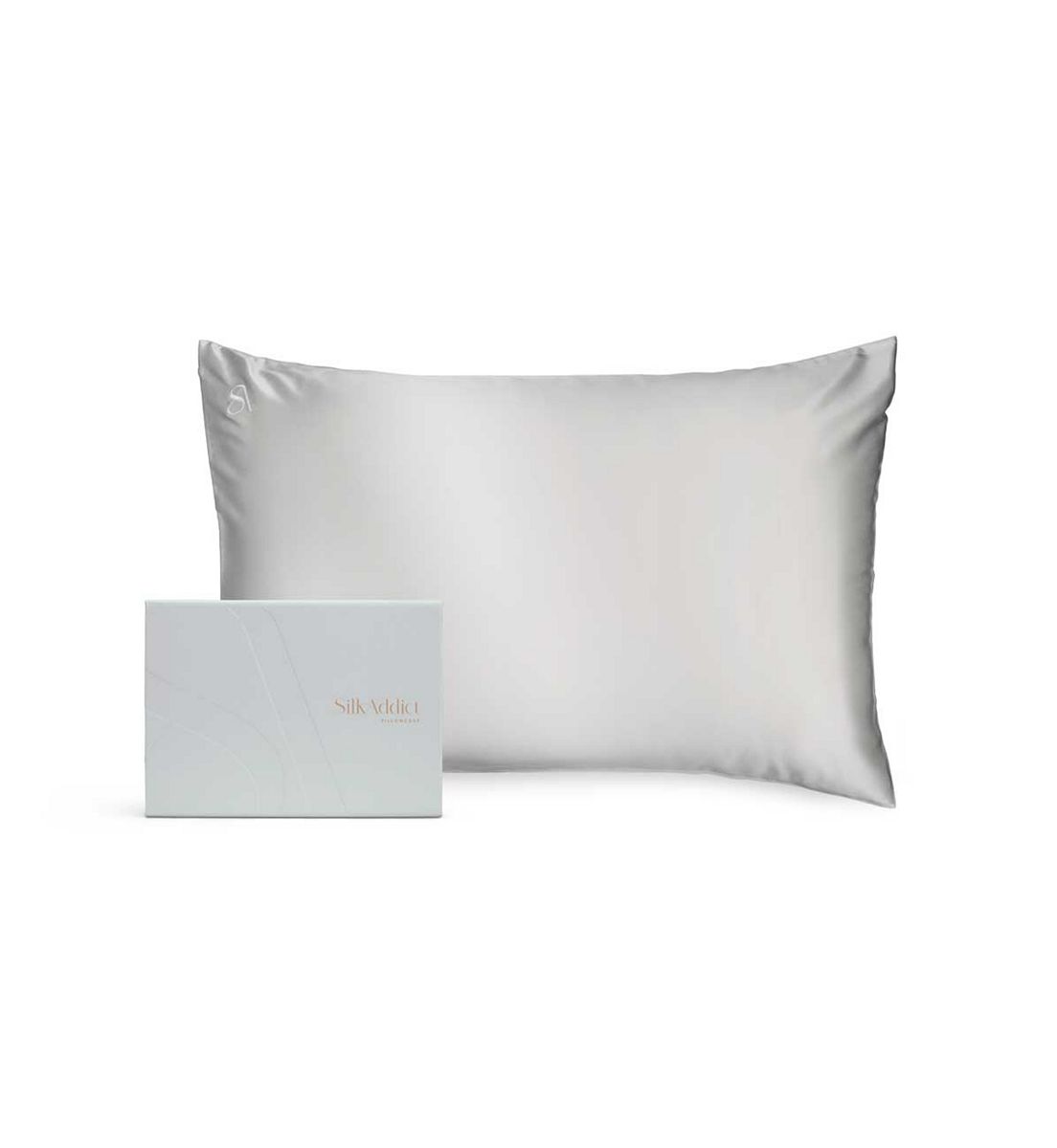 Silk Addict 100% Mulberry Silk Pillowcase Silver